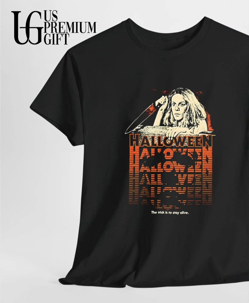 Halloween stay alive the trick is to - Adult & Kids T-Shirts, Sweatshirts & Hoodies apparel design preview 1