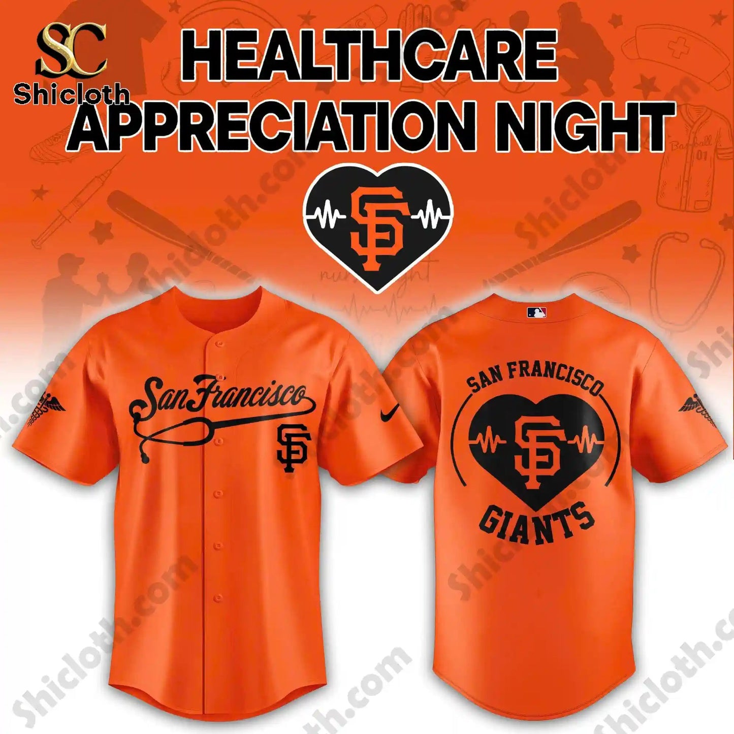 San Francisco Giants Healthcare Appreciation Night Limited Edition Jersey 2026 baseball jersey product view 2