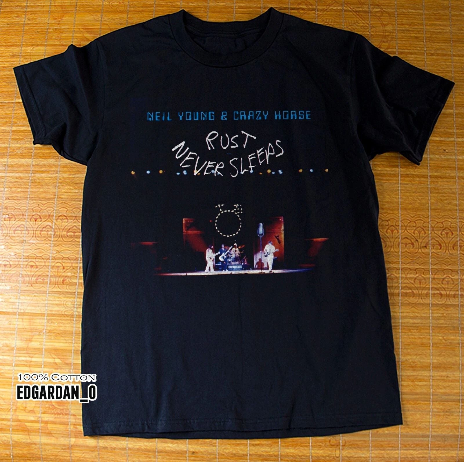 Neil Young - Rust Never Sleeps Album Rock Band Black T-shirt Size S-5XL Unisex T-shirt, Sweatshirt, Hoodie, Long Sleeve Tee - T-Shirt, Sweatshirt, Hoodie