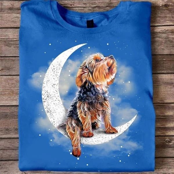 Yorkshire Terrier, Dog Lover, Dog Moon Shirt Unisex T-shirt, Sweatshirt, Hoodie, Long Sleeve Tee - T-Shirt, Sweatshirt, Hoodie