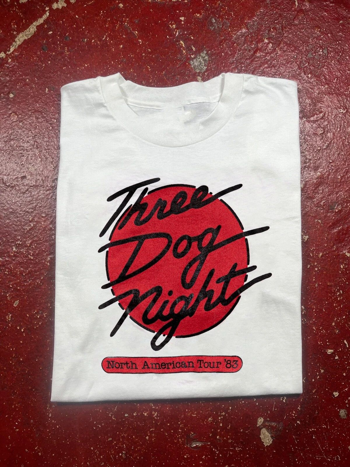 1983 Three Dog Night Tour Gift For Fan Cotton white cool design shirt Unisex T-shirt, Sweatshirt, Hoodie, Long Sleeve Tee - T-Shirt, Sweatshirt, Hoodie