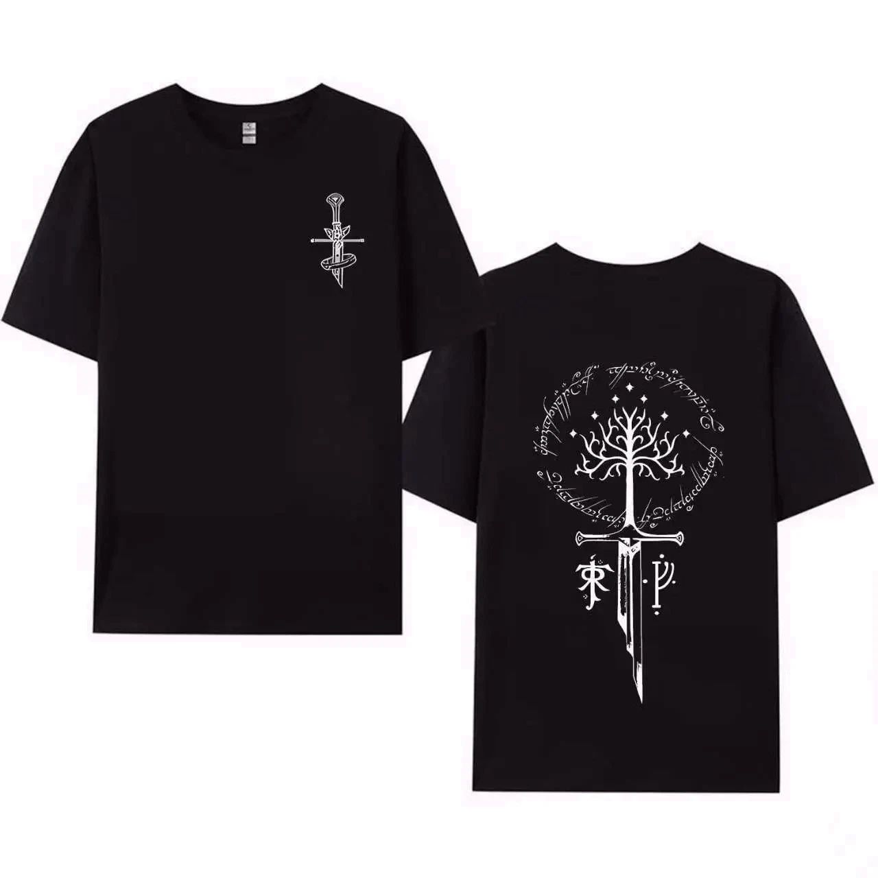 Middle Earth Graphic T-Shirt Vintage Distressed Fantasy Fan Cotton Tee Unisex T-shirt, Sweatshirt, Hoodie, Long Sleeve Tee - T-Shirt, Sweatshirt, Hoodie