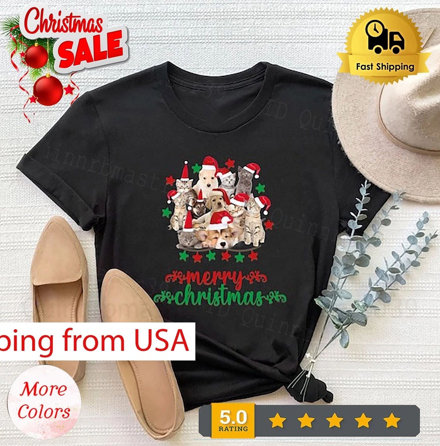 Cute Dogs Shirt, Cats Dogs Christmas Tree, Merry Dogmas, Christmas Dog T-shir... Unisex T-shirt, Sweatshirt, Hoodie, Long Sleeve Tee - T-Shirt, Sweatshirt, Hoodie