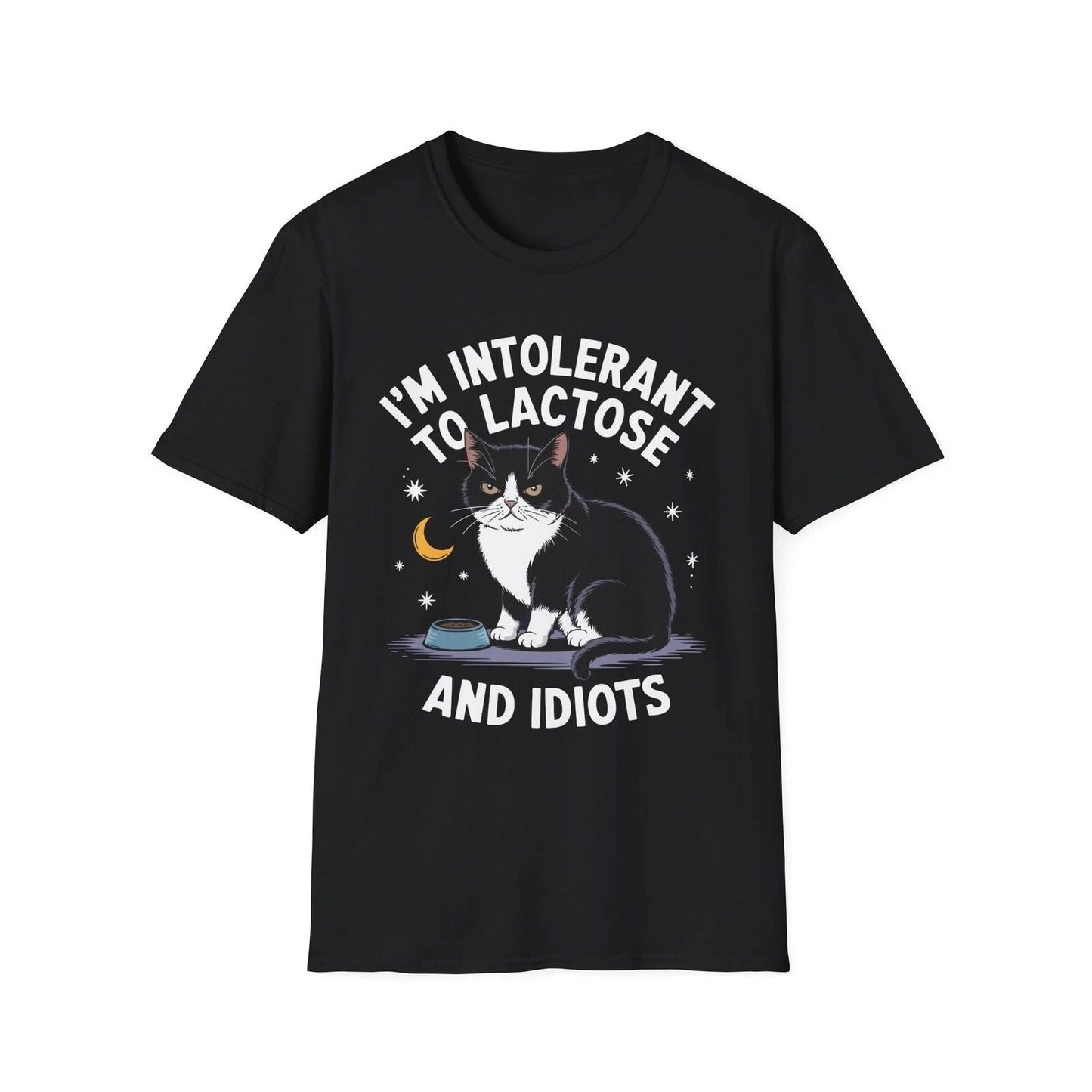 I'm Intolerant To Lactose And Idiots Funny Lactose Free Cat Lover Gift T Shirt Unisex T-shirt, Sweatshirt, Hoodie, Long Sleeve Tee - T-Shirt, Sweatshirt, Hoodie