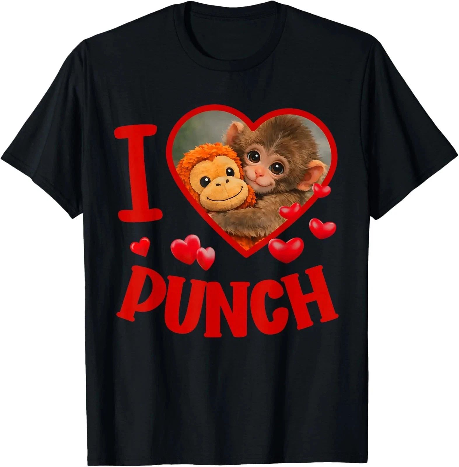 I Love Baby Monkey Punch Cute Meme Unisex T-Shirt Unisex T-shirt, Sweatshirt, Hoodie, Long Sleeve Tee - T-Shirt, Sweatshirt, Hoodie