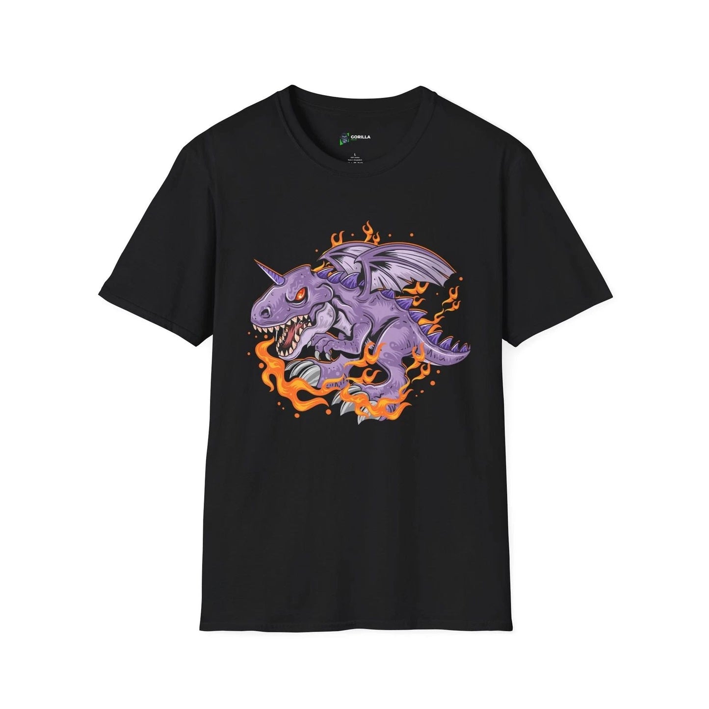 Purple Dragon Unisex Softstyle T-Shirt - Bold Graphic Tee for Fantasy Lovers Unisex T-shirt, Sweatshirt, Hoodie, Long Sleeve Tee - T-Shirt, Sweatshirt, Hoodie