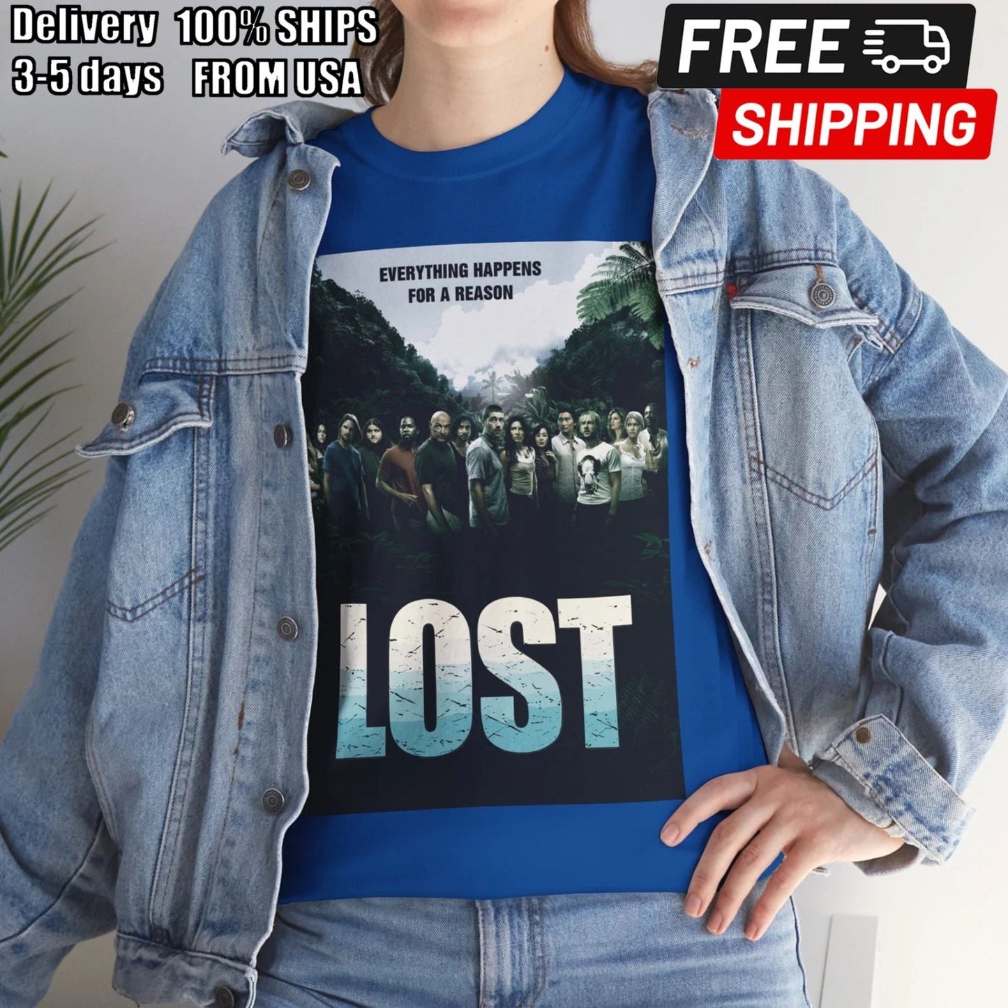 Lost TV Series (2004) T-Shirt Sci-Fi Fantasy Island Supernatural Unisex T-shirt, Sweatshirt, Hoodie, Long Sleeve Tee - T-Shirt, Sweatshirt, Hoodie