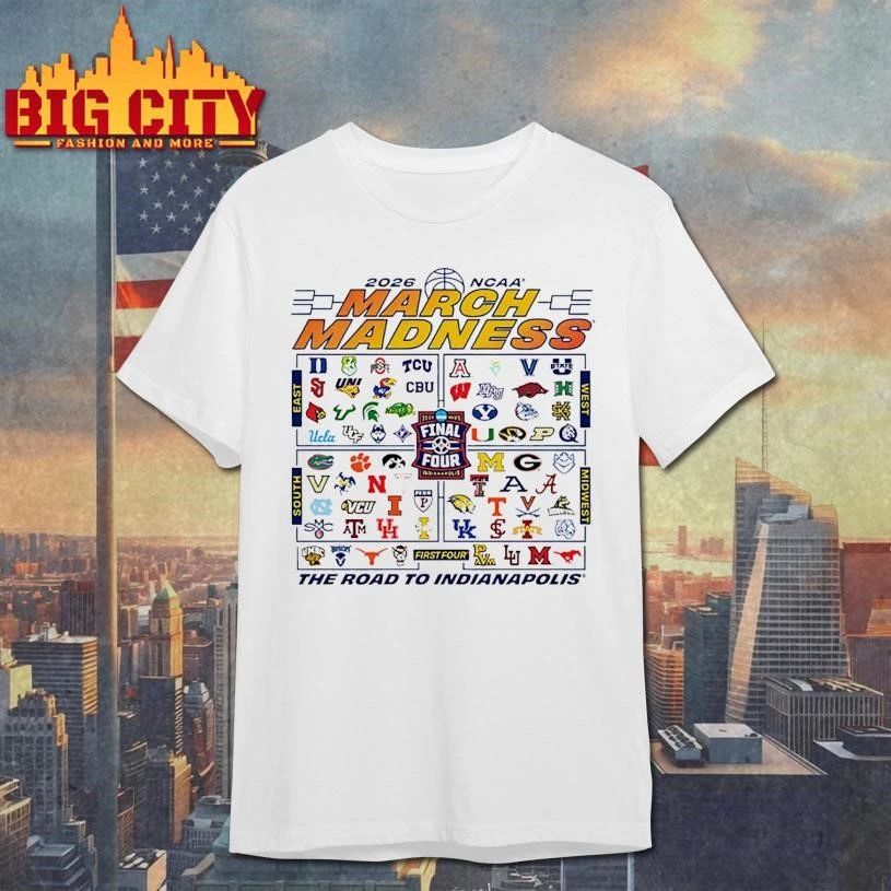 2026 NCAA March Madness 68-Team The Road to - Adult & Kids T-Shirts, Sweatshirts & Hoodies apparel design preview 1