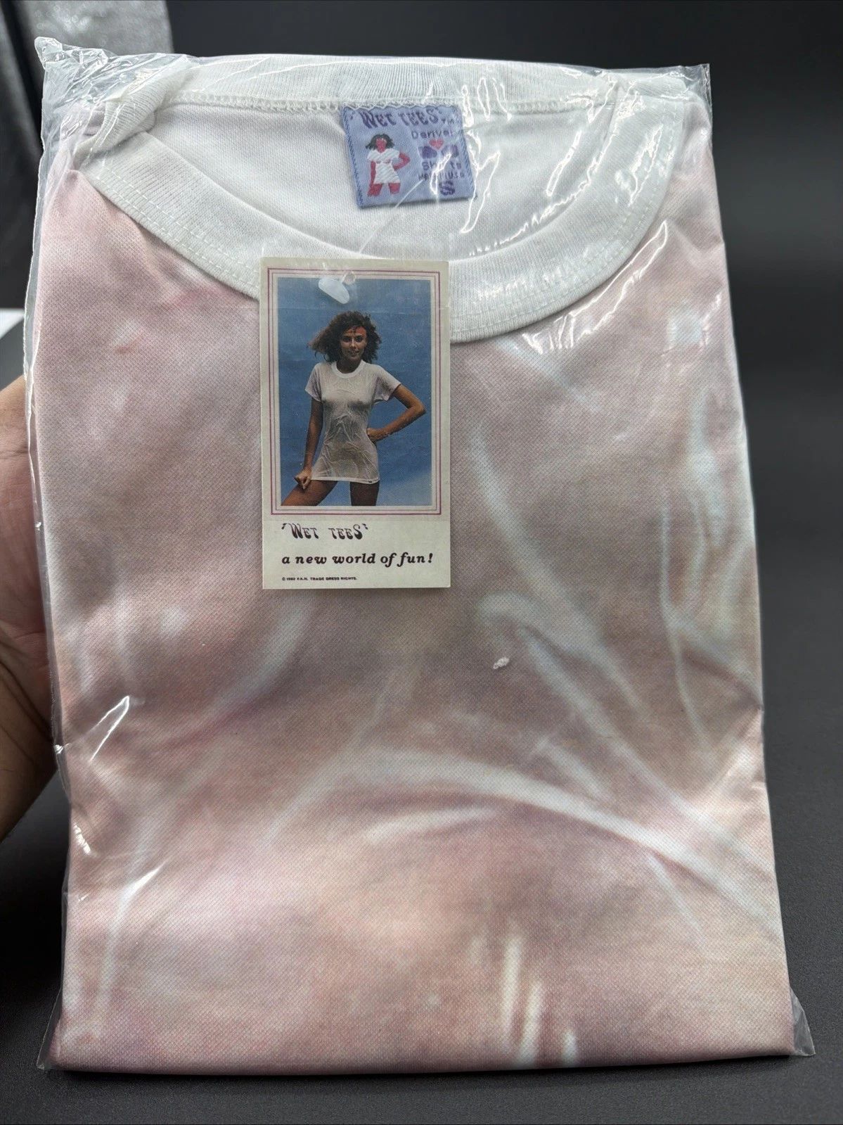 Vintage 1982 Wet Tees  Print Photo Shirt Size Small- Unopened Unisex T-shirt, Sweatshirt, Hoodie, Long Sleeve Tee - T-Shirt, Sweatshirt, Hoodie