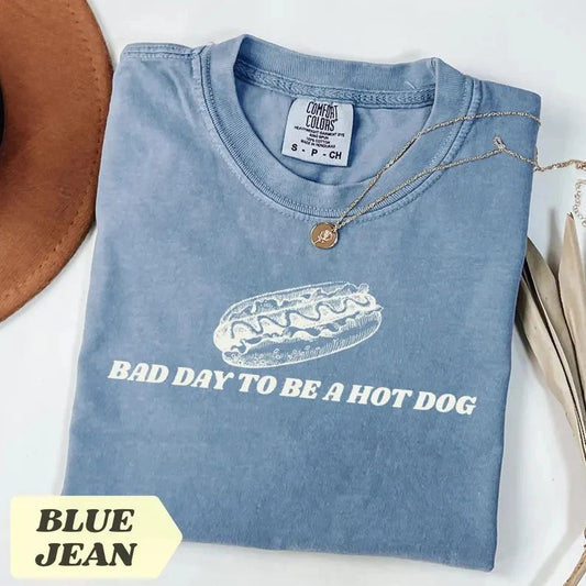 Bad Day To Be A Hot Dog Funny BBQ Grilling Comfort Tee Unisex T-shirt, Sweatshirt, Hoodie, Long Sleeve Tee - T-Shirt, Sweatshirt, Hoodie