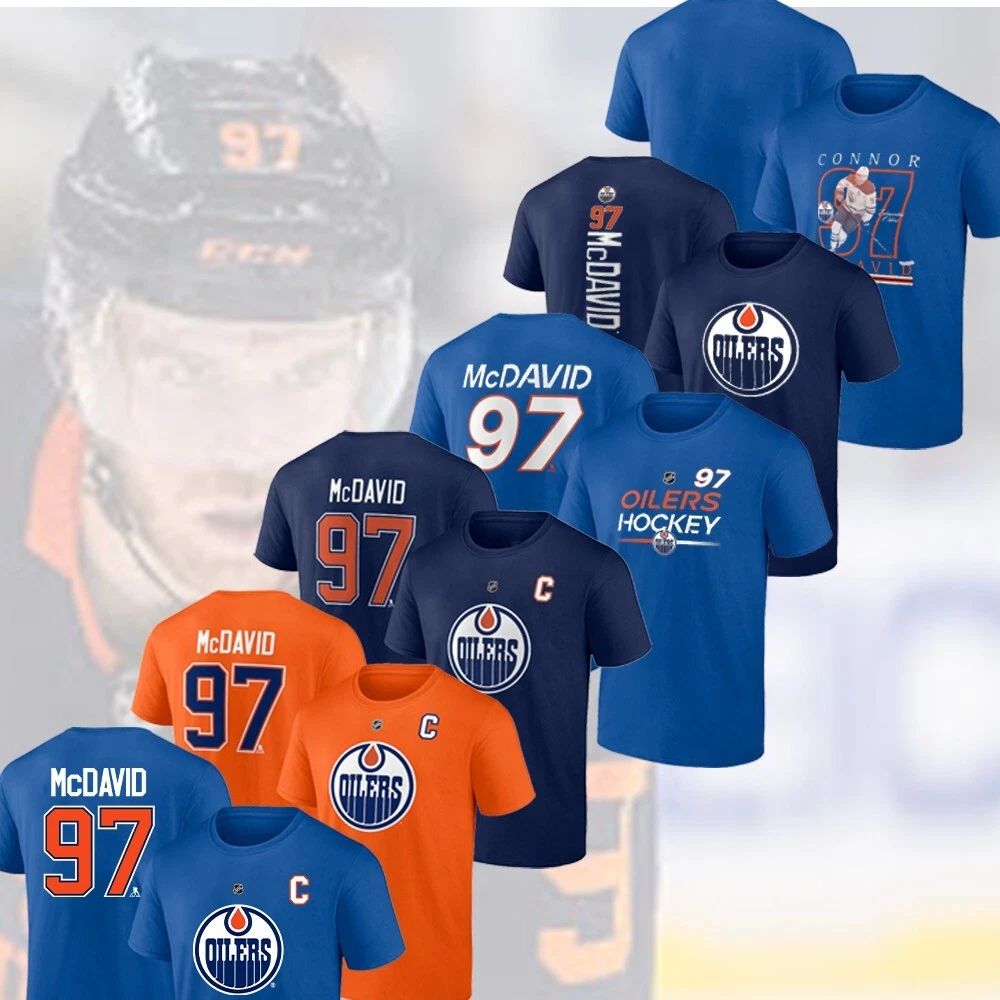 SALE 30% - Connor McDavid #97 Edmonton Oilers Name & Number Player Fans Gift Unisex T-shirt, Sweatshirt, Hoodie, Long Sleeve Tee - T-Shirt, Sweatshirt, Hoodie
