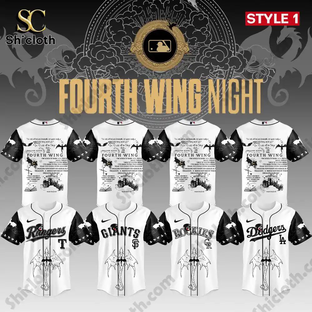 MLB ALL TEAM x Fourth Wing Baseball Jersey 2026 baseball jersey product view 1