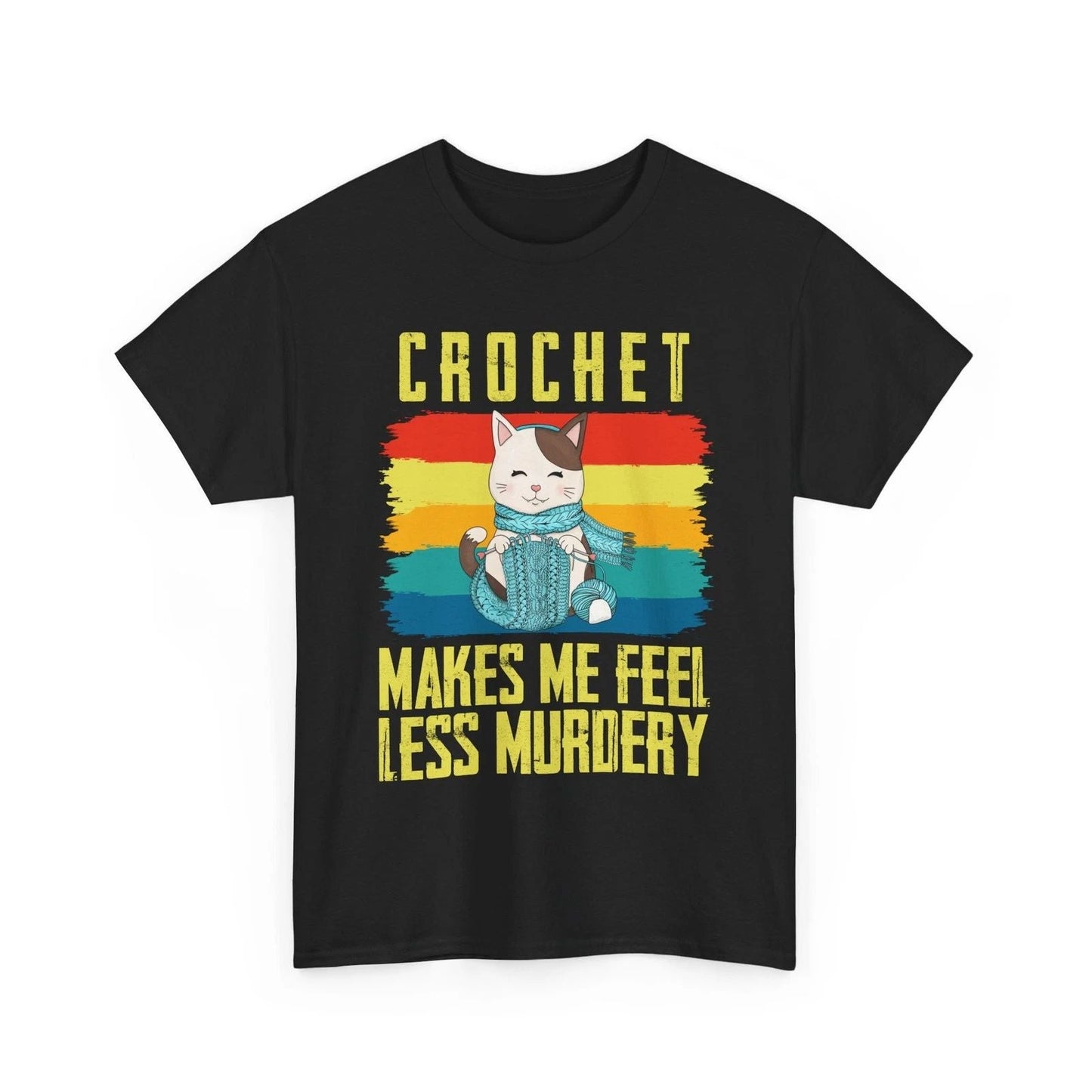 Knitting Shirt, Funny Knitting Cat Crochet Make Me Crocheting Lovers Shirt Unisex T-shirt, Sweatshirt, Hoodie, Long Sleeve Tee - T-Shirt, Sweatshirt, Hoodie