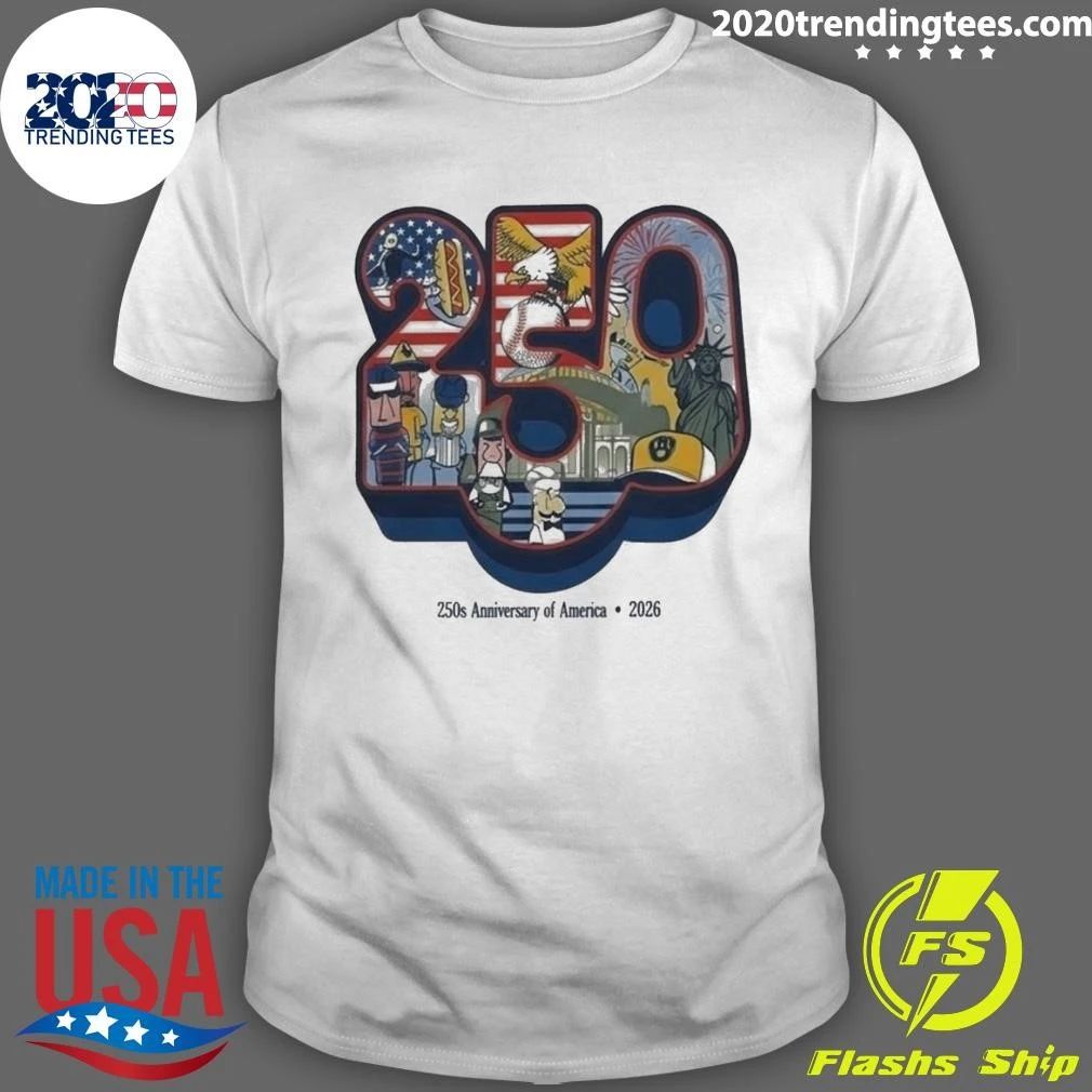 Brewers 250th Anniversary of America 2026 Shirt Unisex T-shirt, Sweatshirt, Hoodie, Long Sleeve Tee - T-Shirt, Sweatshirt, Hoodie