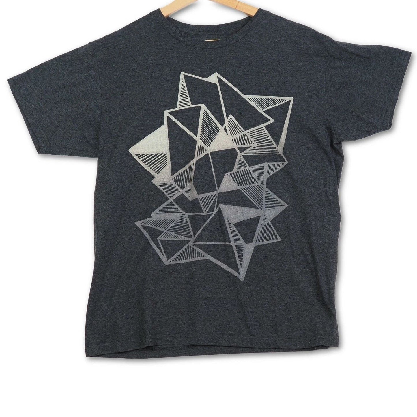 Design By Humans Mens Geometric Abstract Graphic T-Shirt Charcoal Heather Gray M Unisex T-shirt, Sweatshirt, Hoodie, Long Sleeve Tee - T-Shirt, Sweatshirt, Hoodie