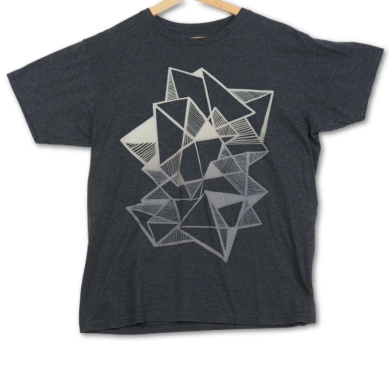 Design By Humans Mens Geometric Abstract Graphic T-Shirt Charcoal Heather Gray M Unisex T-shirt, Sweatshirt, Hoodie, Long Sleeve Tee - T-Shirt, Sweatshirt, Hoodie
