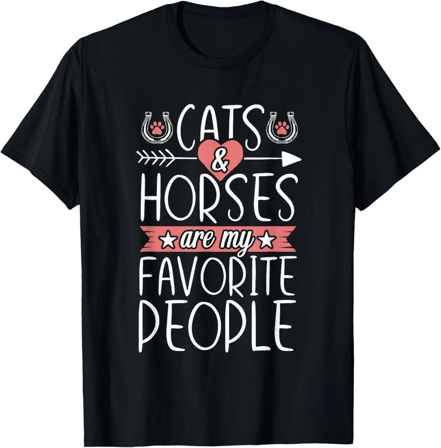 Funny People Horse and Cat Lover Gift for Women Novelty T-Shirt Unisex T-shirt, Sweatshirt, Hoodie, Long Sleeve Tee - T-Shirt, Sweatshirt, Hoodie