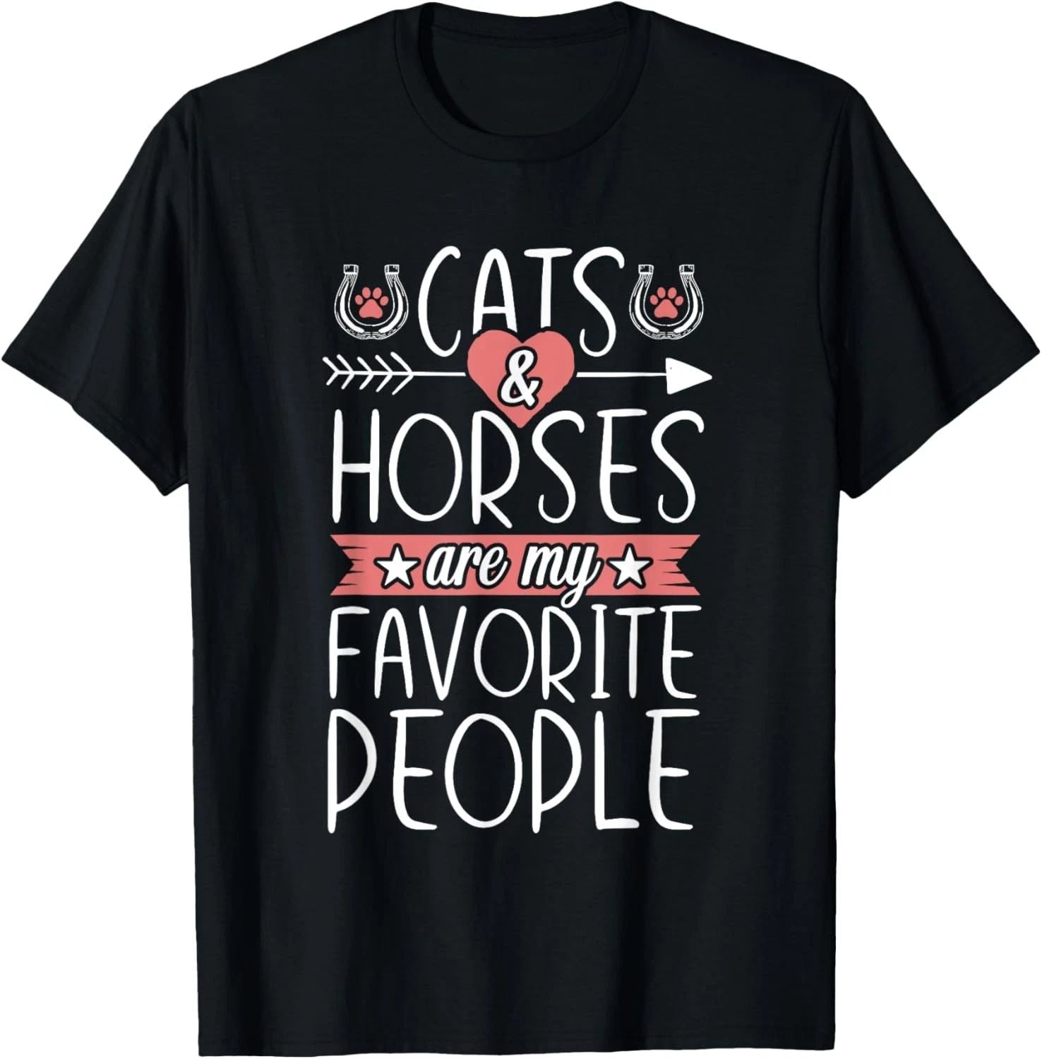 Funny People Horse and Cat Lover Gift for Women Novelty T-Shirt Unisex T-shirt, Sweatshirt, Hoodie, Long Sleeve Tee - T-Shirt, Sweatshirt, Hoodie