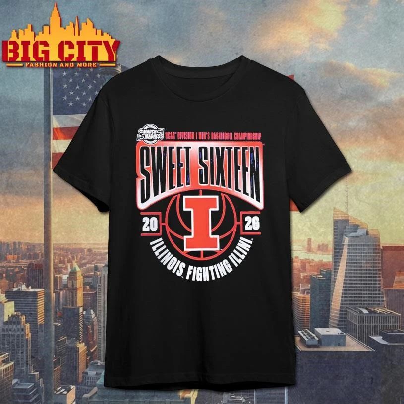 Illinois Fighting Illini Men's Basketball 2026 NCAA - Adult & Kids T-Shirts, Sweatshirts & Hoodies apparel design preview 1