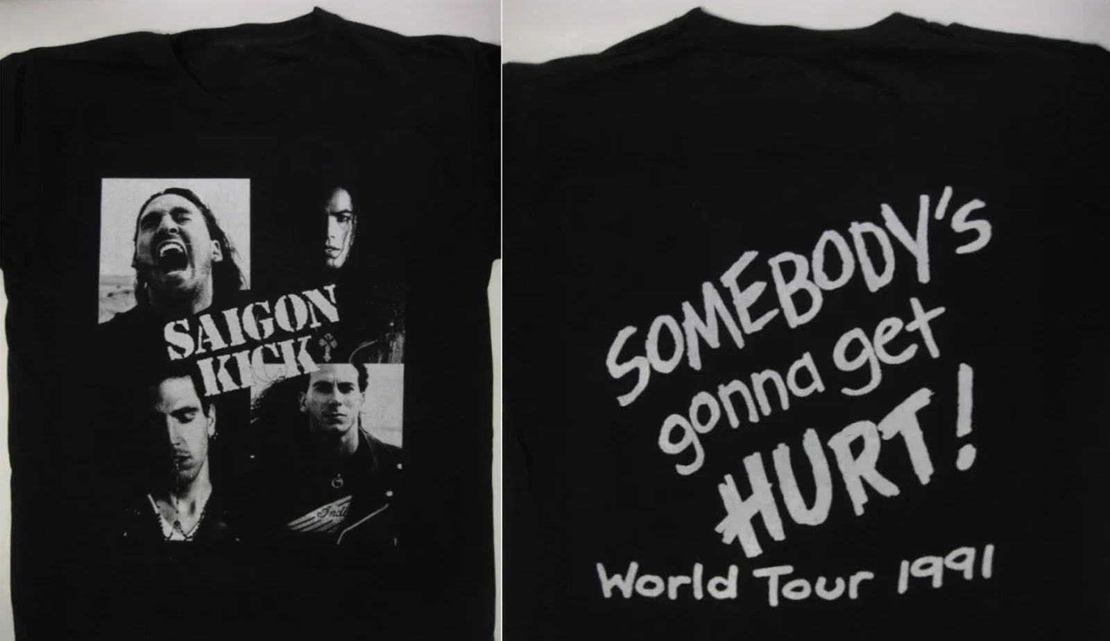 VTG Saigon Kick World Tour Heavy Cotton Black T Shirt S-5XL AG685 Unisex T-shirt, Sweatshirt, Hoodie, Long Sleeve Tee - T-Shirt, Sweatshirt, Hoodie