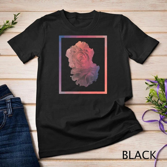 Aesthetic Rose Floral Streetwear Pink Pastel Minimalist Art Unisex T-shirt Unisex T-shirt, Sweatshirt, Hoodie, Long Sleeve Tee - T-Shirt, Sweatshirt, Hoodie