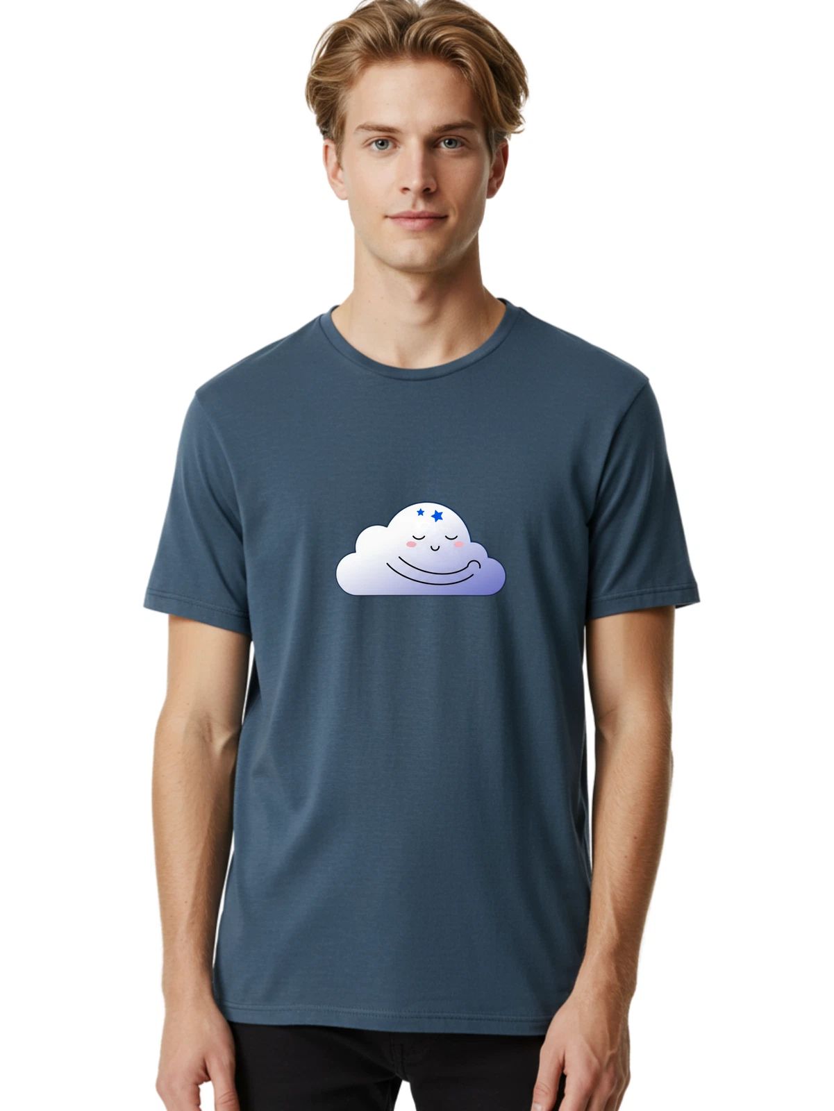 Kawaii-Cloud Mens Graphic Tee, 100% Cotton, Casual Summer Wear Unisex T-shirt, Sweatshirt, Hoodie, Long Sleeve Tee - T-Shirt, Sweatshirt, Hoodie