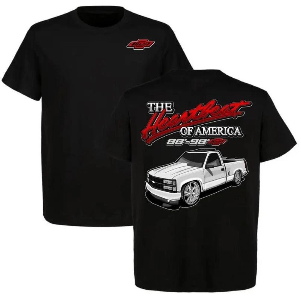 Chevy Heartbeat of America OBS Truck T-Shirt 88-98 Pickup Graphic Tee Unisex T-shirt, Sweatshirt, Hoodie, Long Sleeve Tee - T-Shirt, Sweatshirt, Hoodie