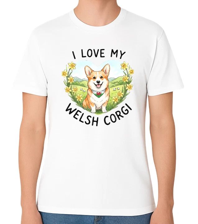 I Love My Welsh Corgi Cute Dog Lover Graphic Unisex T-Shirt Unisex T-shirt, Sweatshirt, Hoodie, Long Sleeve Tee - T-Shirt, Sweatshirt, Hoodie