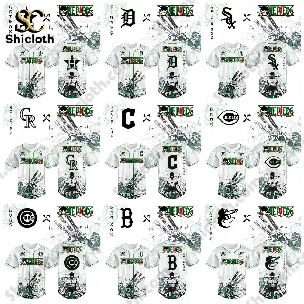 All Team MLB x Zoro Ronin Emerald Wave Jersey baseball jersey product view 3