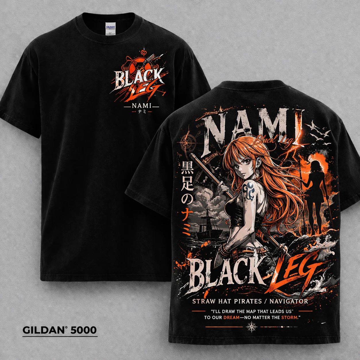 Nami T-Shirt  Anime Unisex Gift Unisex T-shirt, Sweatshirt, Hoodie, Long Sleeve Tee - T-Shirt, Sweatshirt, Hoodie