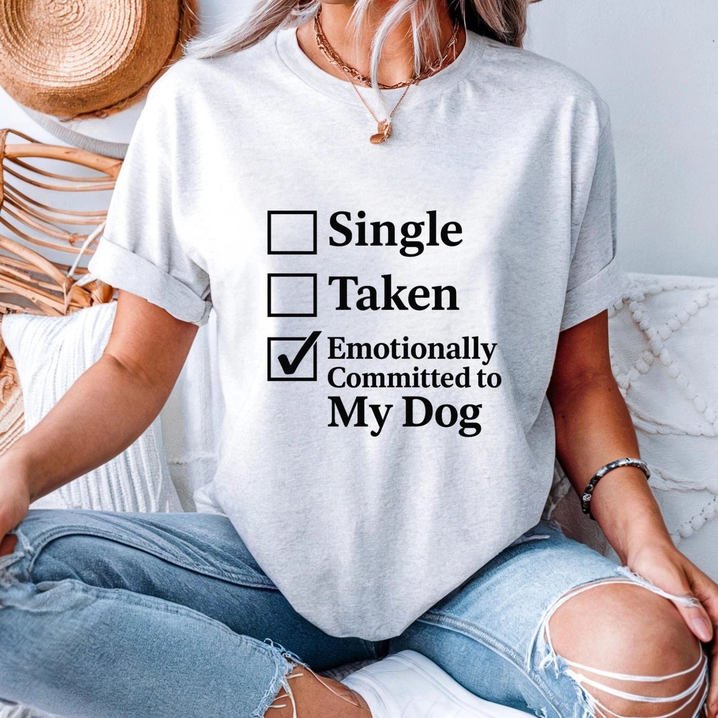 Dog Lover Tshirt Emotionally Committed to My Dog Tee Cute Pet Owner Shirt Gift#3 Unisex T-shirt, Sweatshirt, Hoodie, Long Sleeve Tee - T-Shirt, Sweatshirt, Hoodie