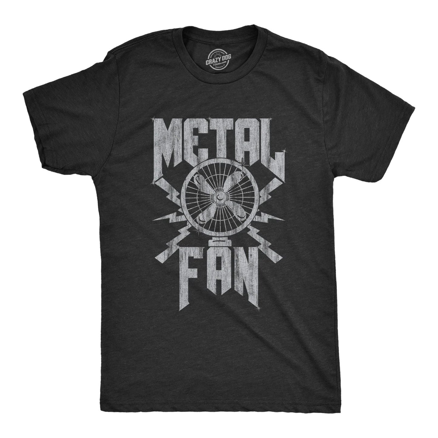 Mens Metal Fan T Shirt Funny Sarcastic Air Blowing Fan Graphic Novelty Music Tee Unisex T-shirt, Sweatshirt, Hoodie, Long Sleeve Tee - T-Shirt, Sweatshirt, Hoodie