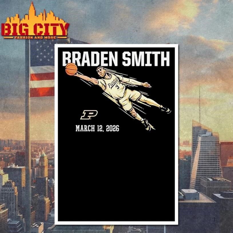 Purdue Men's Basketball Braden Smith Diving Assist - Adult & Kids T-Shirts, Sweatshirts & Hoodies apparel design preview 4