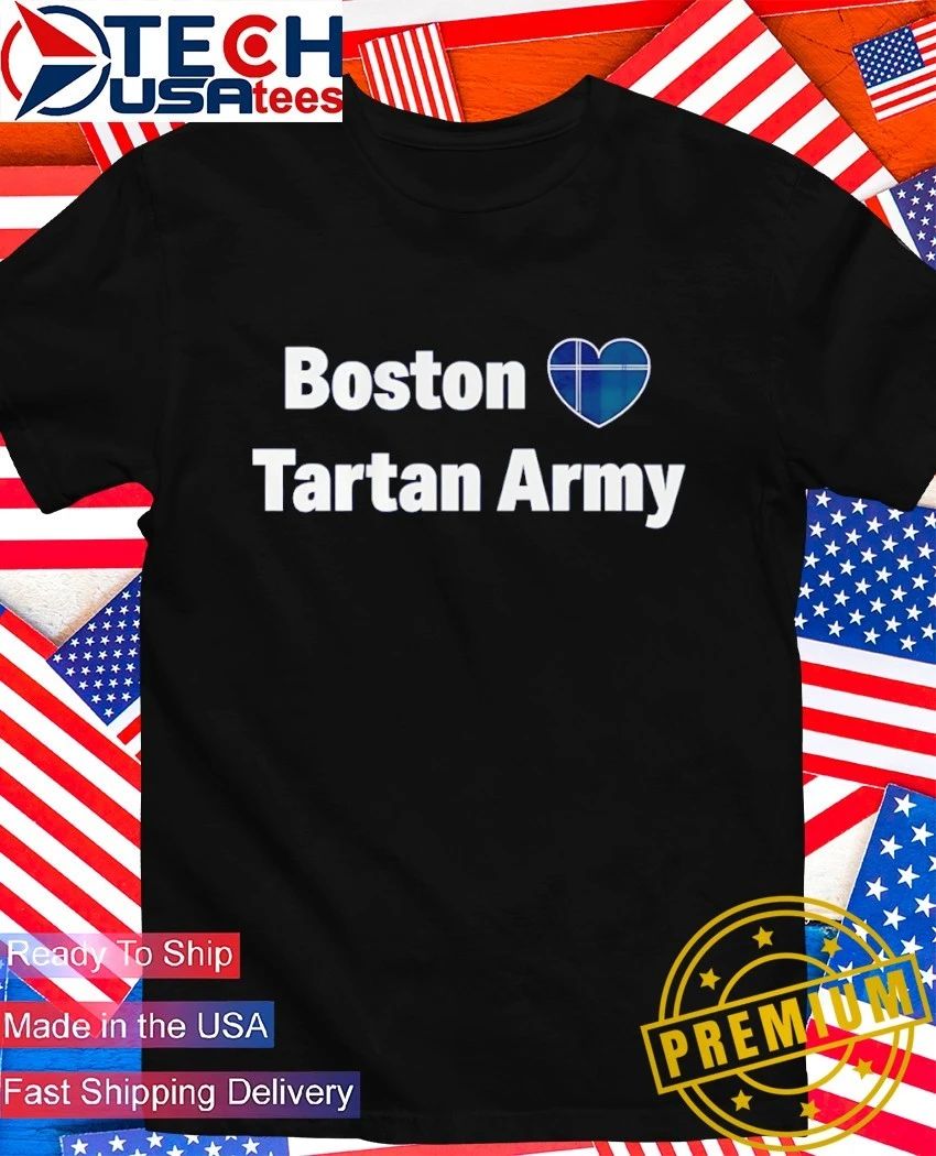 Boston love Tartan Army heart shirt Unisex T-shirt, Sweatshirt, Hoodie, Long Sleeve Tee - T-Shirt, Sweatshirt, Hoodie
