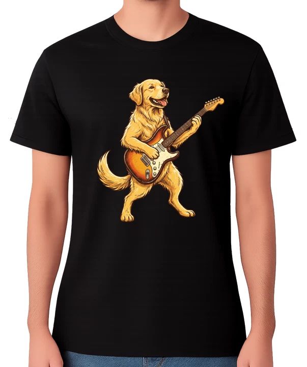 Funny Guitar Golden Retriever Dog T-Shirt Music Lover Animal Graphic Unisex Tee Unisex T-shirt, Sweatshirt, Hoodie, Long Sleeve Tee - T-Shirt, Sweatshirt, Hoodie