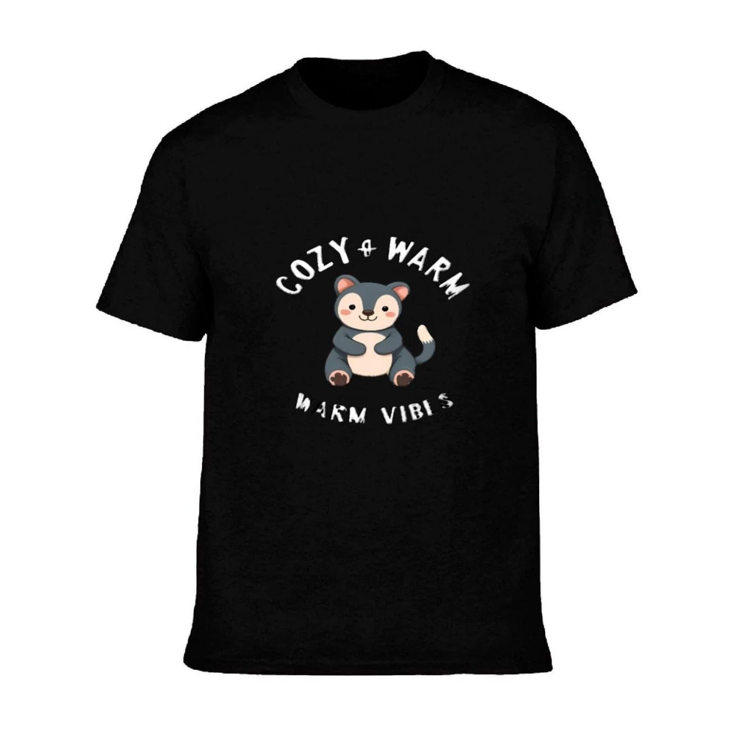 Men's Cotton Short Sleeve T-Shirt - Cute Cartoon Animal Design Unisex T-shirt, Sweatshirt, Hoodie, Long Sleeve Tee - T-Shirt, Sweatshirt, Hoodie