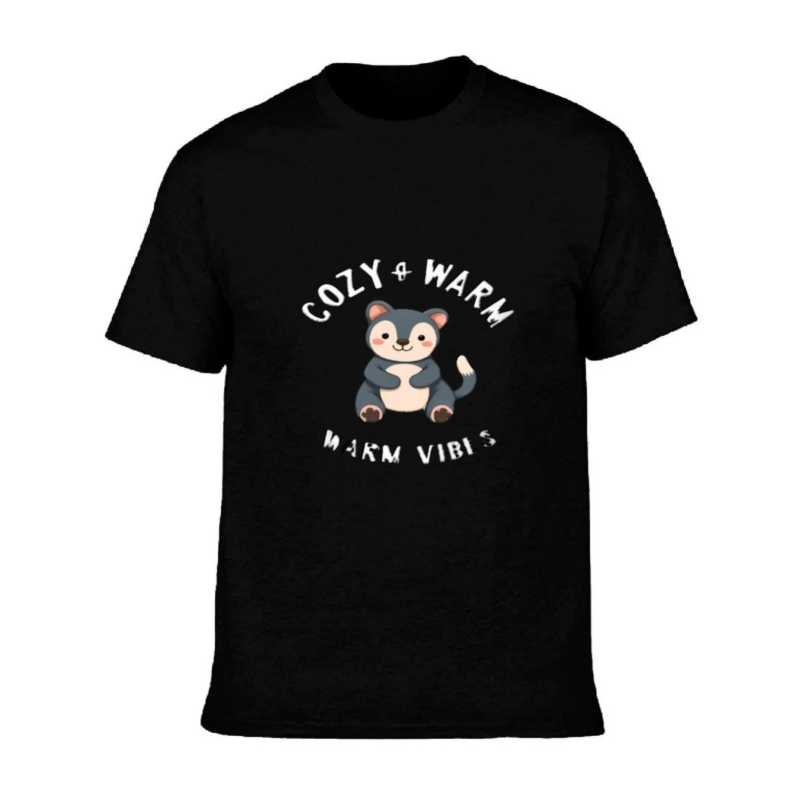 Men's Cotton Short Sleeve T-Shirt - Cute Cartoon Animal Design Unisex T-shirt, Sweatshirt, Hoodie, Long Sleeve Tee - T-Shirt, Sweatshirt, Hoodie