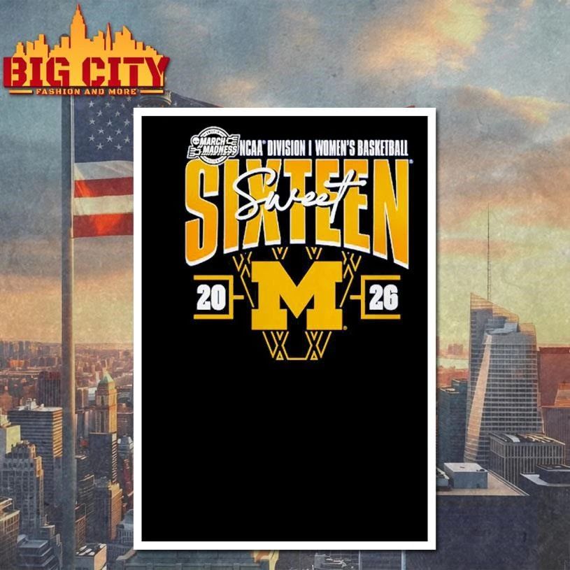 Michigan Wolverines Women's 2026 NCAA Basketball - Adult & Kids T-Shirts, Sweatshirts & Hoodies apparel design preview 4