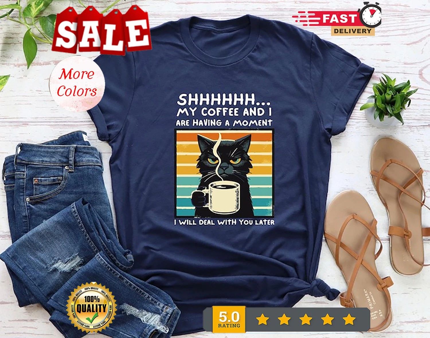 Funny Coffee Cat Shirt, Sarcastic T Shirt, Cat Mama Shirt, Coffee Lover Tee, ... Unisex T-shirt, Sweatshirt, Hoodie, Long Sleeve Tee - T-Shirt, Sweatshirt, Hoodie