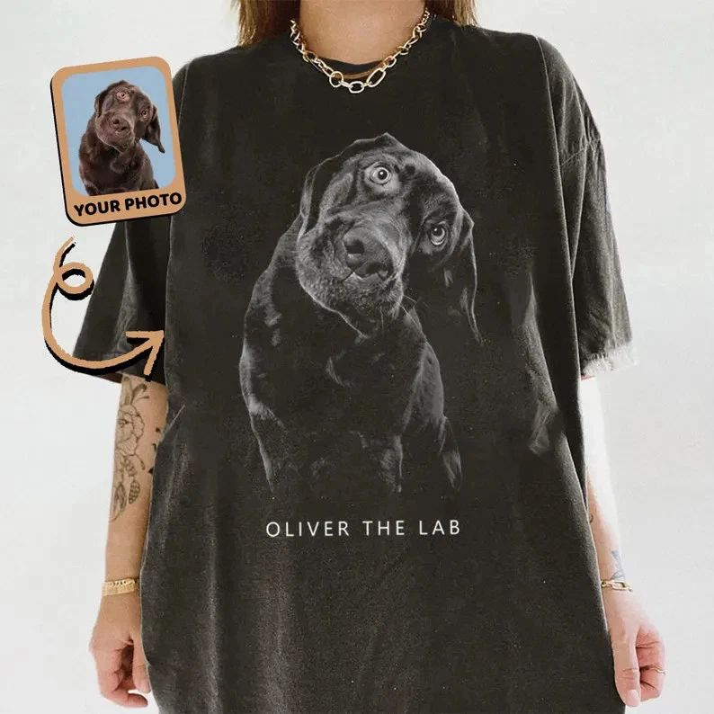 Custom Pet Photo Comfort Tee Dog Lover Gift Personalized Picture Shirt Idea Unisex T-shirt, Sweatshirt, Hoodie, Long Sleeve Tee - T-Shirt, Sweatshirt, Hoodie