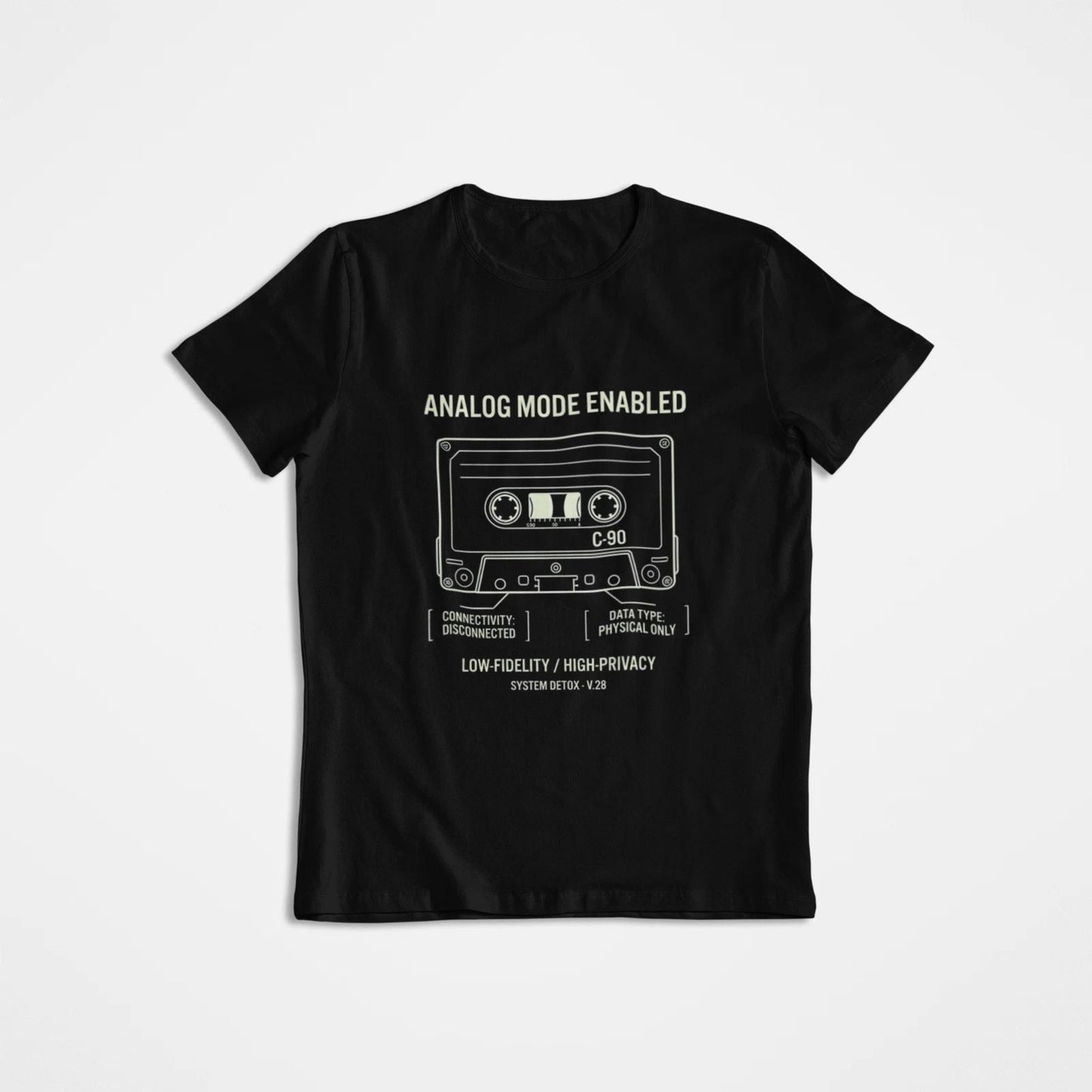 Funny ANALOG MODE T-Shirt - Funny Retro Introvert Tee - Lo-Fi Tech Satire Unisex T-shirt, Sweatshirt, Hoodie, Long Sleeve Tee - T-Shirt, Sweatshirt, Hoodie
