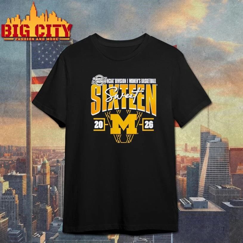 Michigan Wolverines Women's 2026 NCAA Basketball - Adult & Kids T-Shirts, Sweatshirts & Hoodies apparel design preview 1
