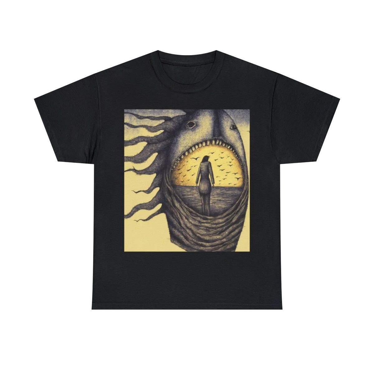 Scary Dark Fantasy Horror T Shirt Death Metal Disturbed Streetwear Emo Retro Unisex T-shirt, Sweatshirt, Hoodie, Long Sleeve Tee - T-Shirt, Sweatshirt, Hoodie