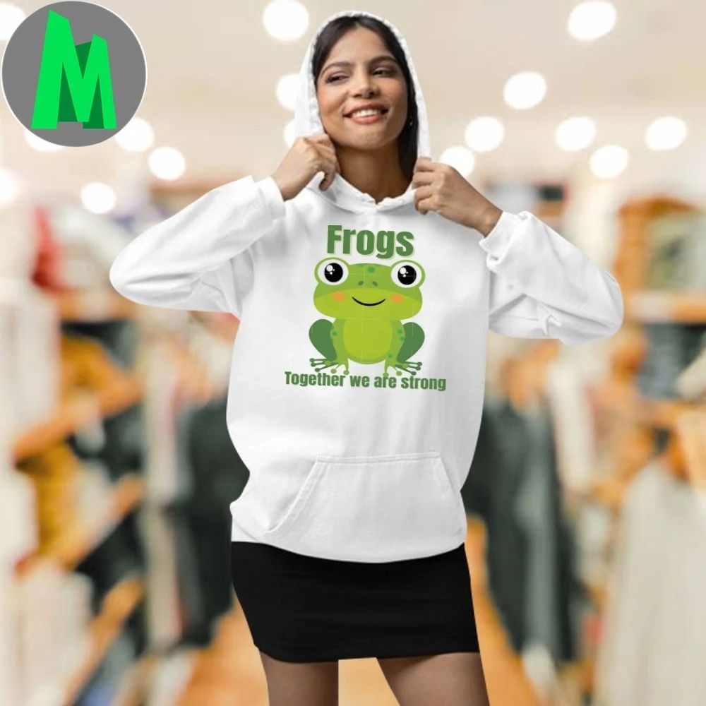 Frogs Together We Are Strong Cute Frog Protest - Adult & Kids T-Shirts, Sweatshirts & Hoodies apparel design preview 2
