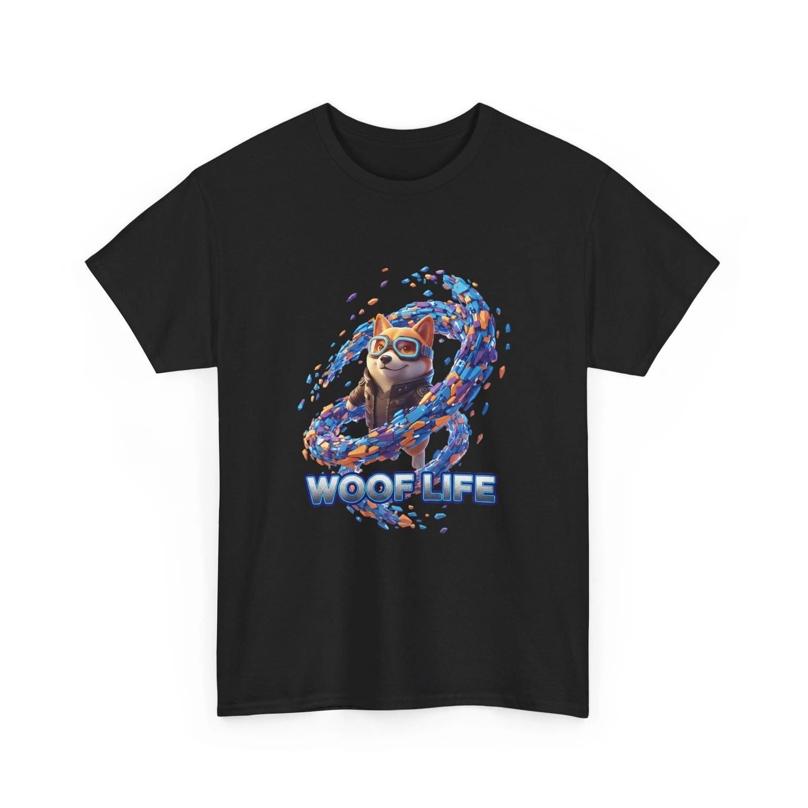 Woof Life Dog T-Shirt | Cute Puppy Graphic Tee, Dog Lover Gift Shirt, Cotton Tee Unisex T-shirt, Sweatshirt, Hoodie, Long Sleeve Tee - T-Shirt, Sweatshirt, Hoodie
