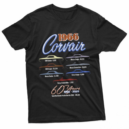 1966 Corvair 60th Anniversary Great Gift T-Shirt Unisex T-shirt, Sweatshirt, Hoodie, Long Sleeve Tee - T-Shirt, Sweatshirt, Hoodie