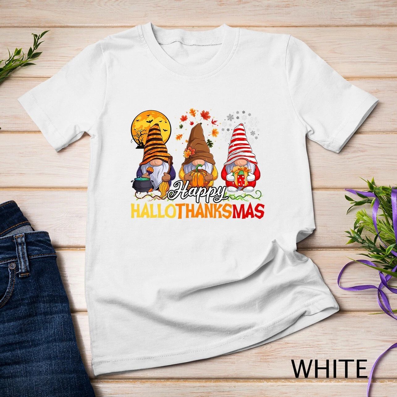 Cute Halloween Christmas Fall Shirt Girls Women Kids Gnomes Unisex T-shirt Unisex T-shirt, Sweatshirt, Hoodie, Long Sleeve Tee - T-Shirt, Sweatshirt, Hoodie