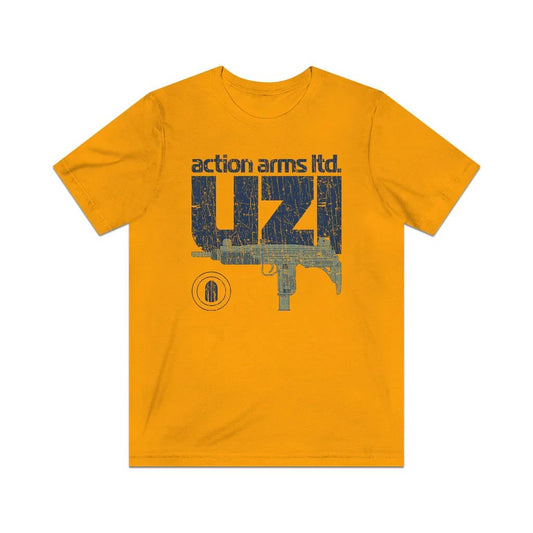 Action Arms Ltd. Uzi 1980 Vintage Men's T-Shirt Unisex T-shirt, Sweatshirt, Hoodie, Long Sleeve Tee - T-Shirt, Sweatshirt, Hoodie