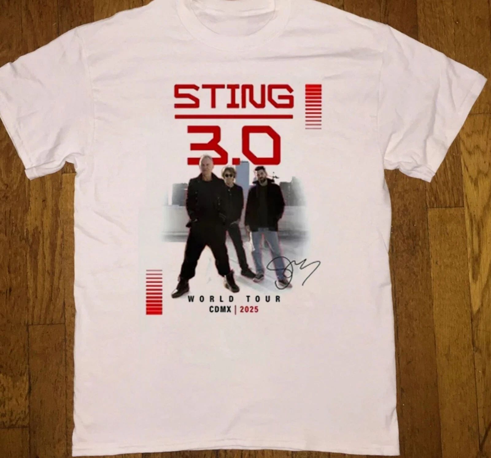 NEW Sting 3.0 World Tour 2025 Gift Fan T Shirt White All Size Unisex T-shirt, Sweatshirt, Hoodie, Long Sleeve Tee - T-Shirt, Sweatshirt, Hoodie