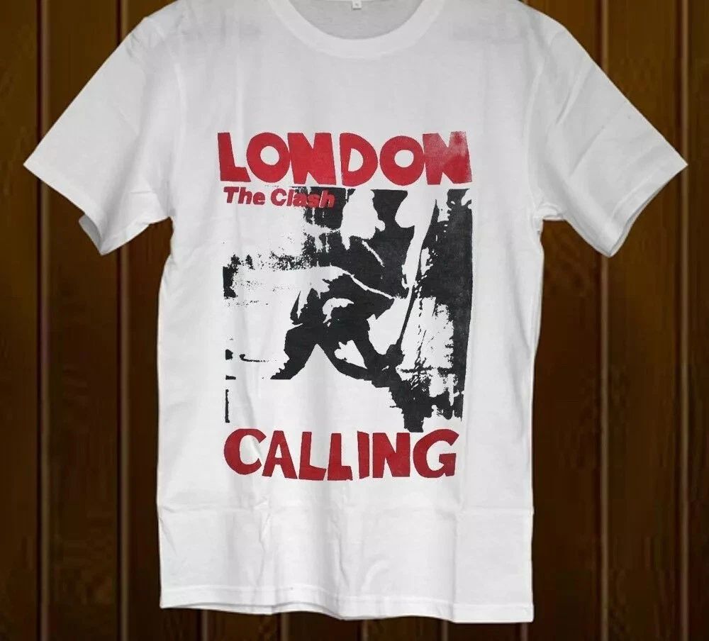 THE CLASH LONDON CALLING CottonTour COncert White Men S-234XL T-shirt Unisex T-shirt, Sweatshirt, Hoodie, Long Sleeve Tee - T-Shirt, Sweatshirt, Hoodie